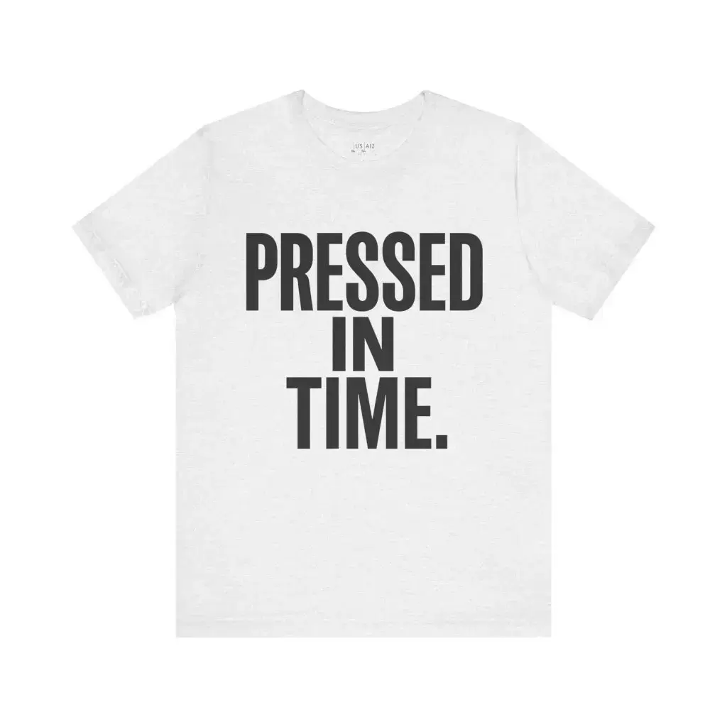 Pressed In Time. – Crew Cut (Unisex Jersey Tee) - Image 4