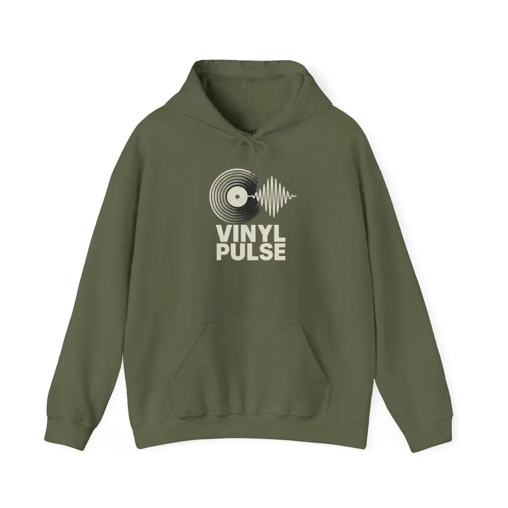 Vinyl Pulse – Deep Hood (Unisex Hoodie) - Image 9