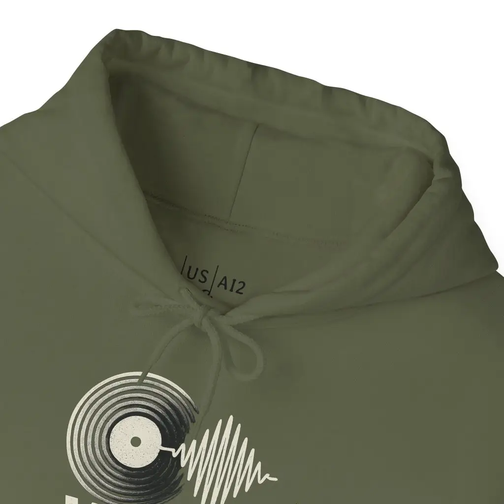 Vinyl Pulse – Deep Hood (Unisex Hoodie) - Image 11