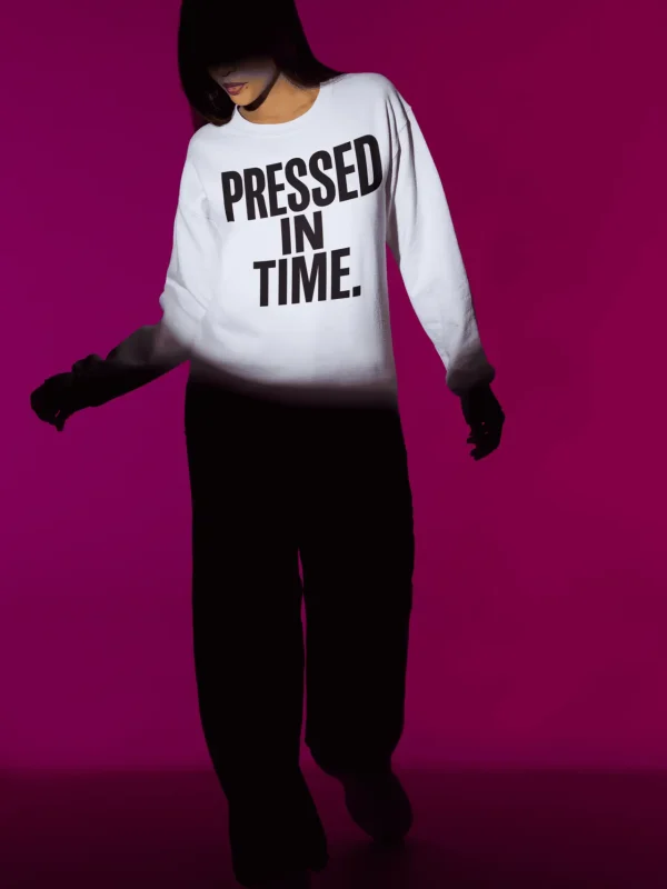 Pressed In Time. – Layered Vibe (Unisex Sweatshirt)