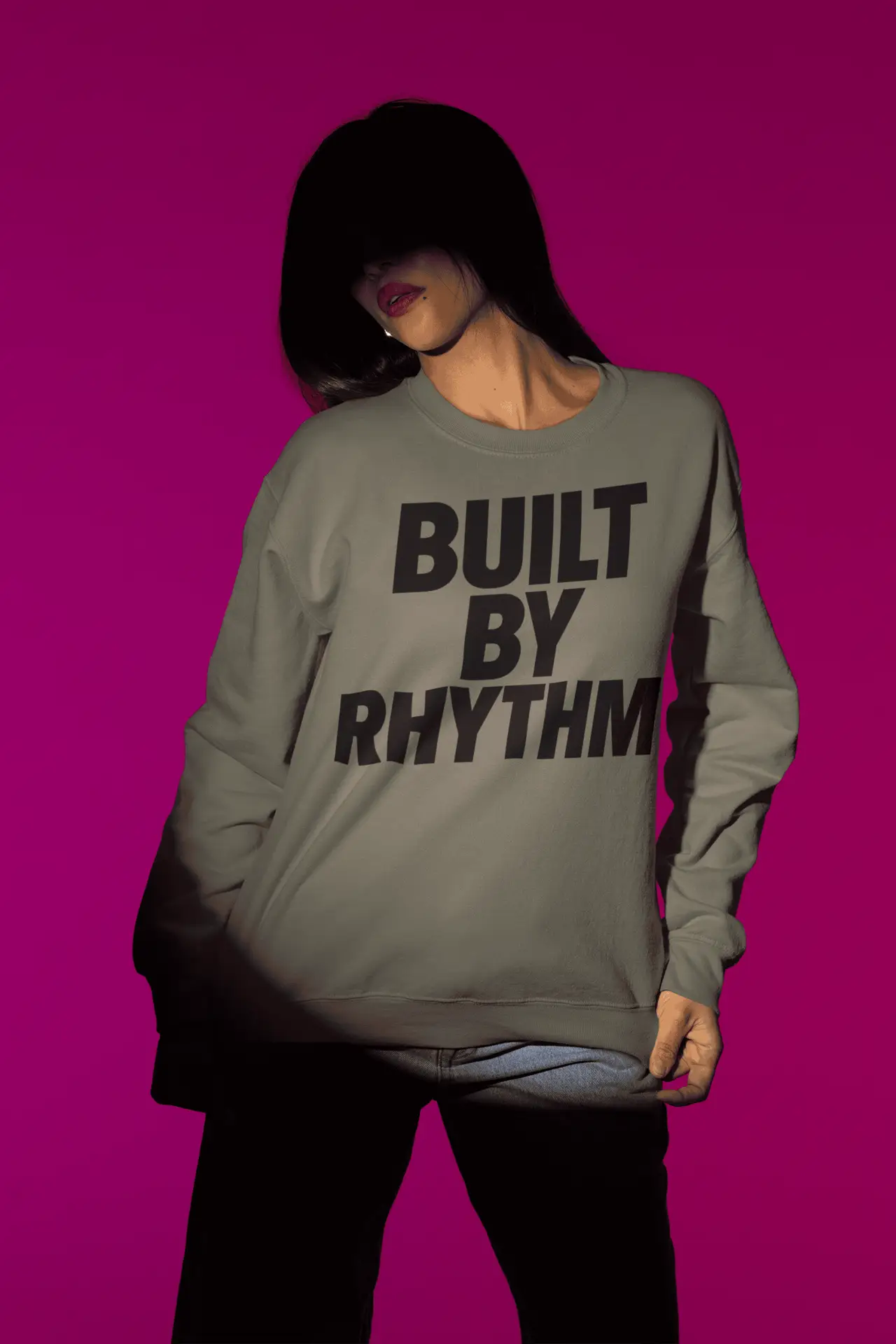 Built By Rhythm – Layered Vibe (Unisex Sweatshirt) - Image 3